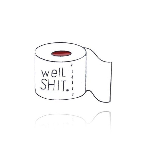 Jewelry - 💩 well sh*t toilet paper enamel pin